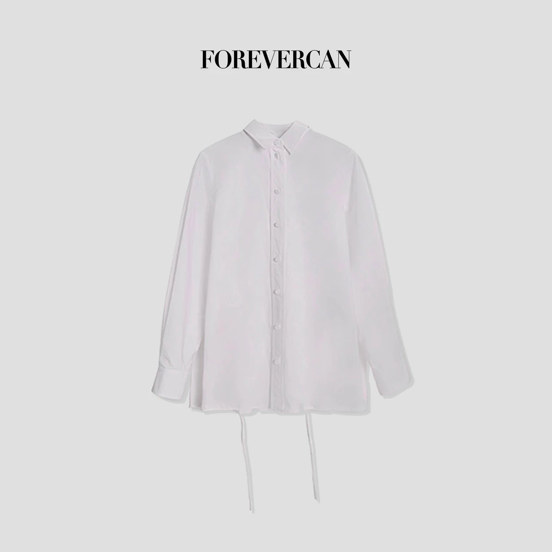 FOREVERCAN“温莎古堡”G家24S秀场款极简系带斗篷衬衫 ST21207