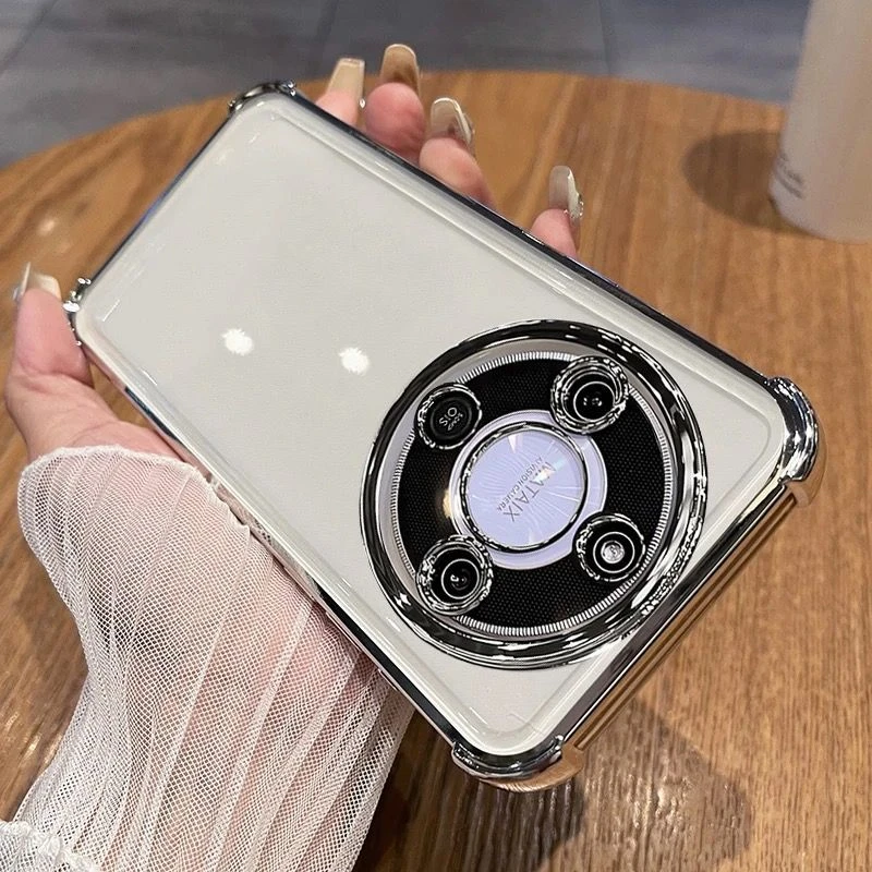 透明电镀适用荣耀x70四角气囊防摔手机壳荣耀x60 Pro镜头全包软壳