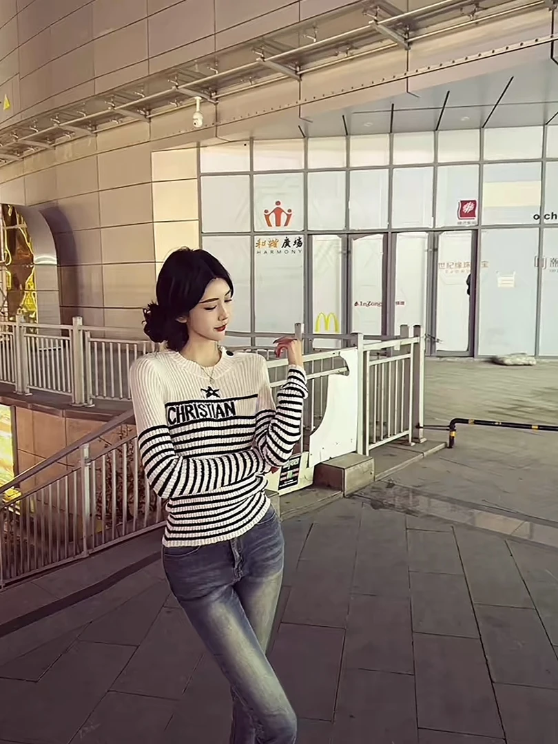 3-5-《春款集合》新款设计感慵懒风韩版休闲时尚百搭针织衫