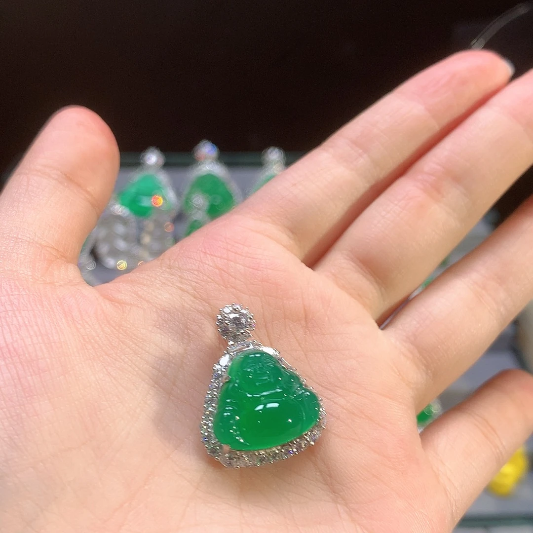 玛瑙/玉髓银S925镶嵌颈饰