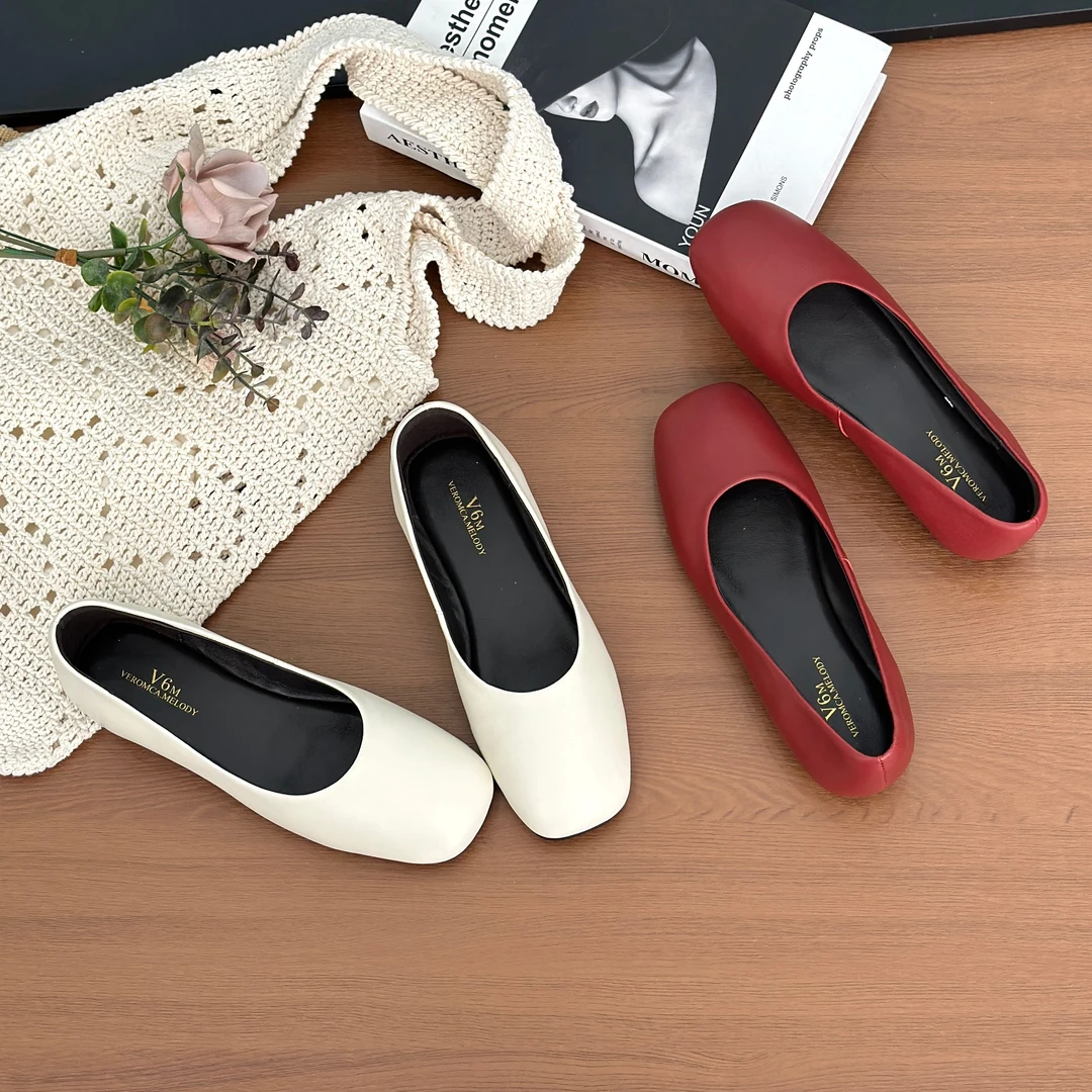 (码足)欧货方头浅口小瓢鞋103-346【7788桃子2】