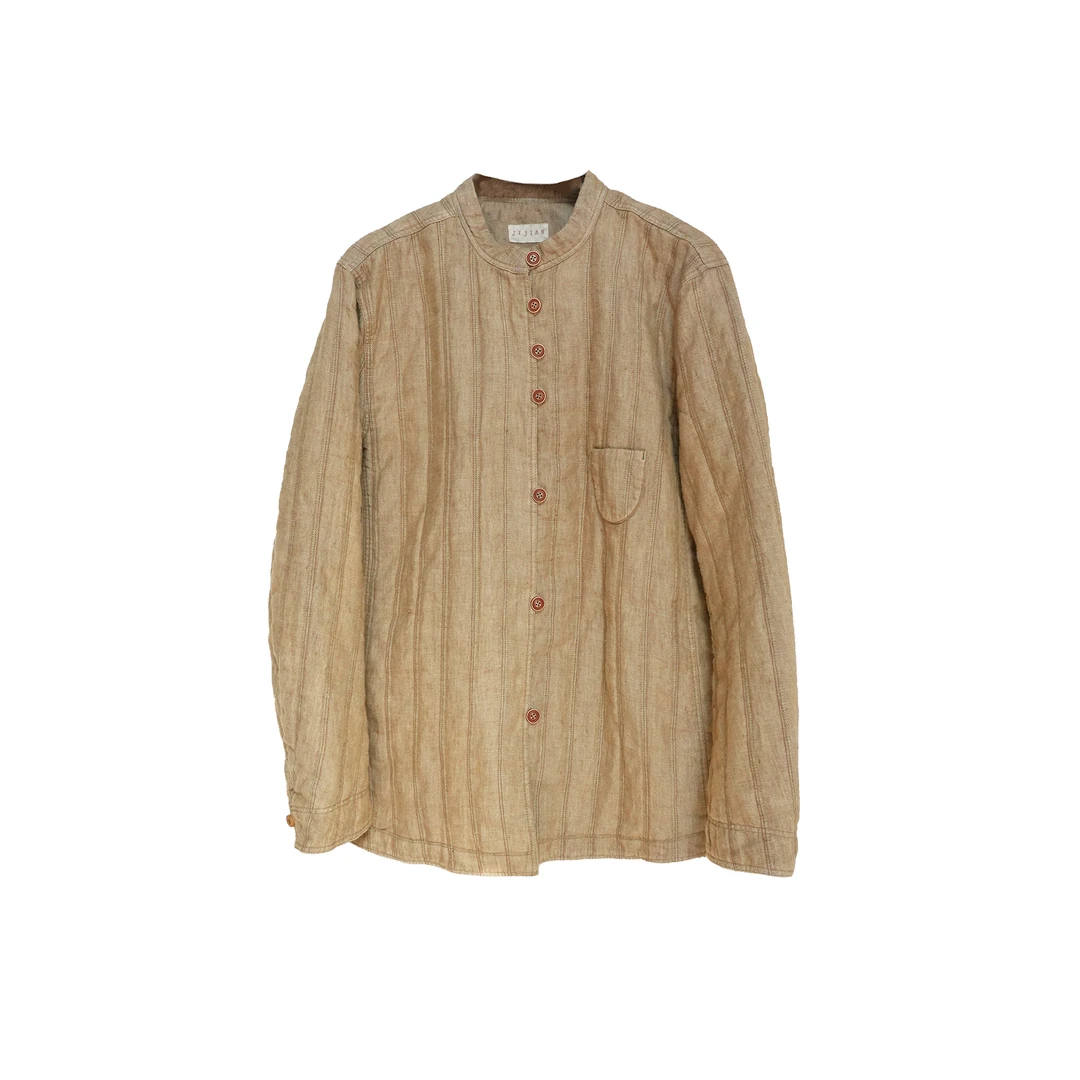 几见 原创设计冬季汉麻棉外套棉衣外套斜扣棉服保暖文艺范W54719