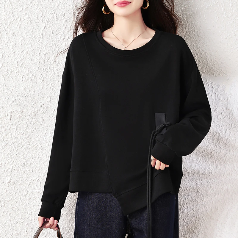 【女神新衣】2025秋季新款卫衣胖mm简约时尚宽松遮肉显瘦上衣