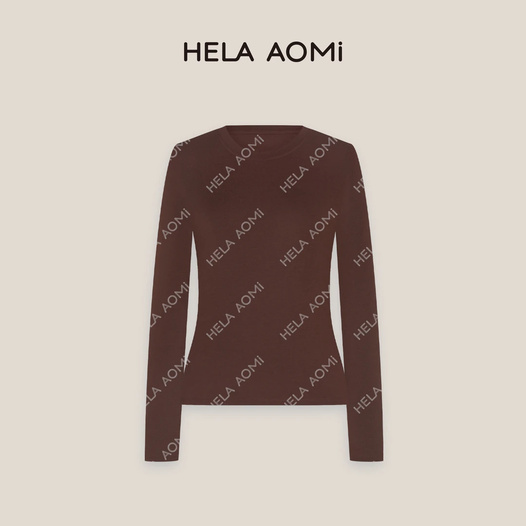 HELA AOMI“日本进口东洋纺绸丽.自热羊毛T”莱赛尔T恤CY5CC23433