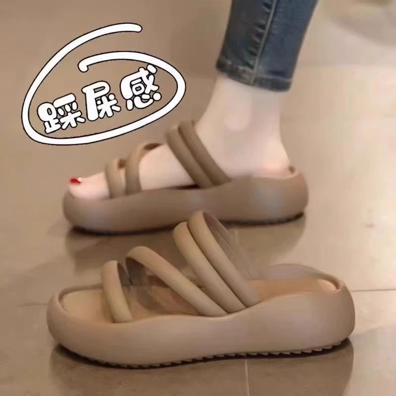 时尚软底女鞋夏季外穿配裙子高级感防滑海边凉拖鞋浅口单鞋日常