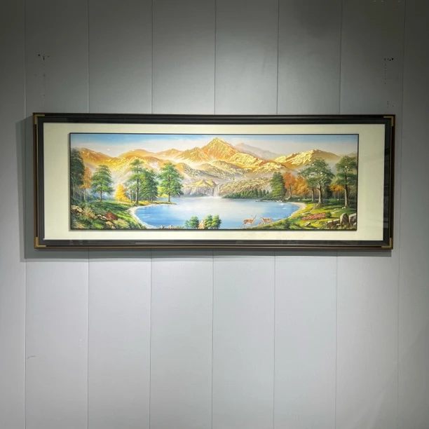 《金山聚宝盆》手工铜雕画客厅沙发背景墙高端大气装饰画