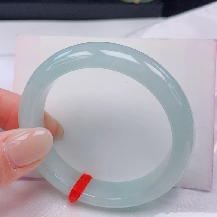 翡翠未镶嵌手镯53圈口