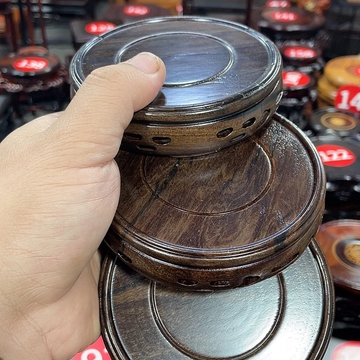 琉璃手工艺品红木底座工艺品瑕疵处理9，3个