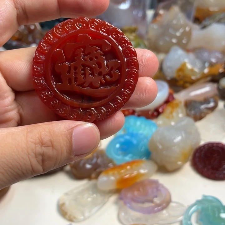 玛瑙/玉髓未镶嵌吊坠(不含链)