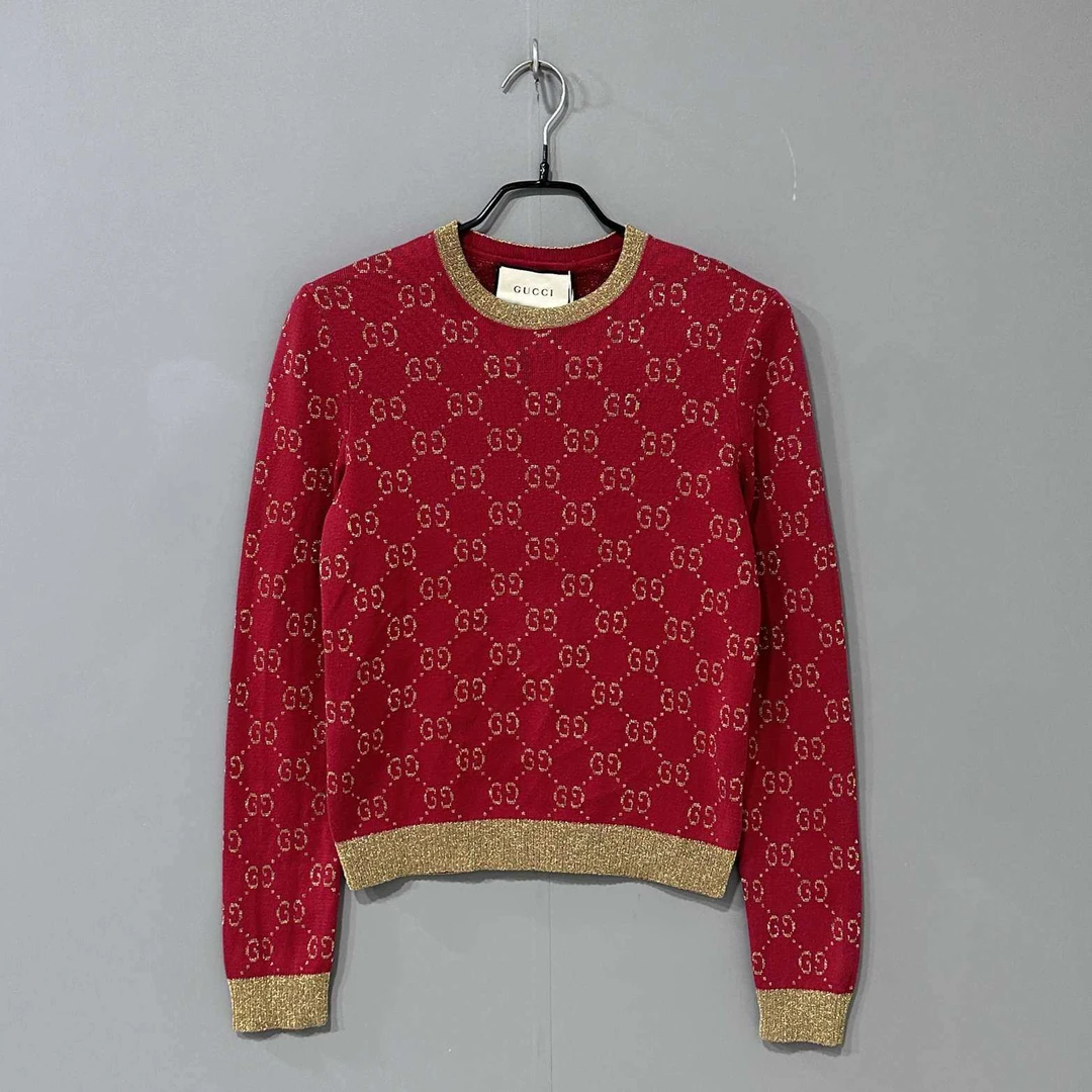 99新 GUCCI/古驰 金线满印针织长袖/古驰/99新/XS码/05500/
