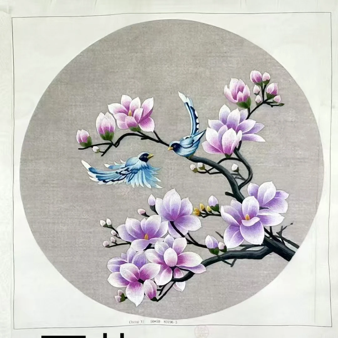 手工苏绣刺绣成品50×50