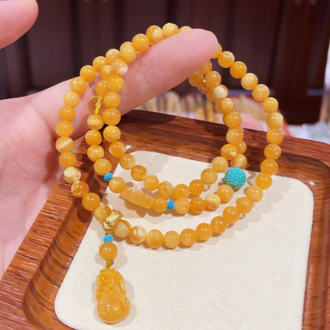 未镶嵌蜜蜡手链手串
