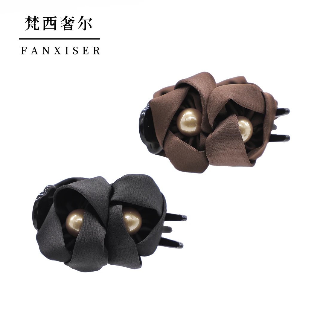 赫本王妃【花缘】时尚气质优雅丸子夹YM9400