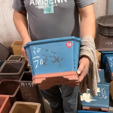 紫砂花盆手工艺品