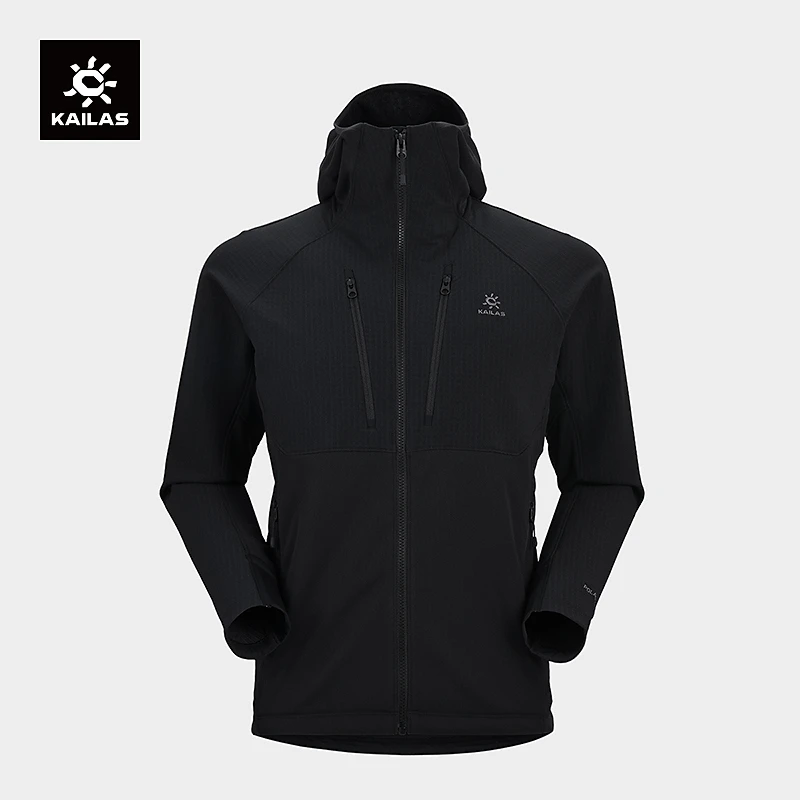 KAILAS凯乐石连帽抓绒衣外套防风耐磨防泼保暖户外登山徒步攀登男