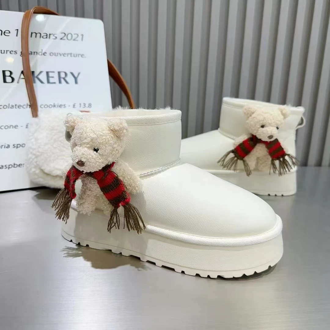 2025冬季新款圣诞熊爆款雪地棉655-29