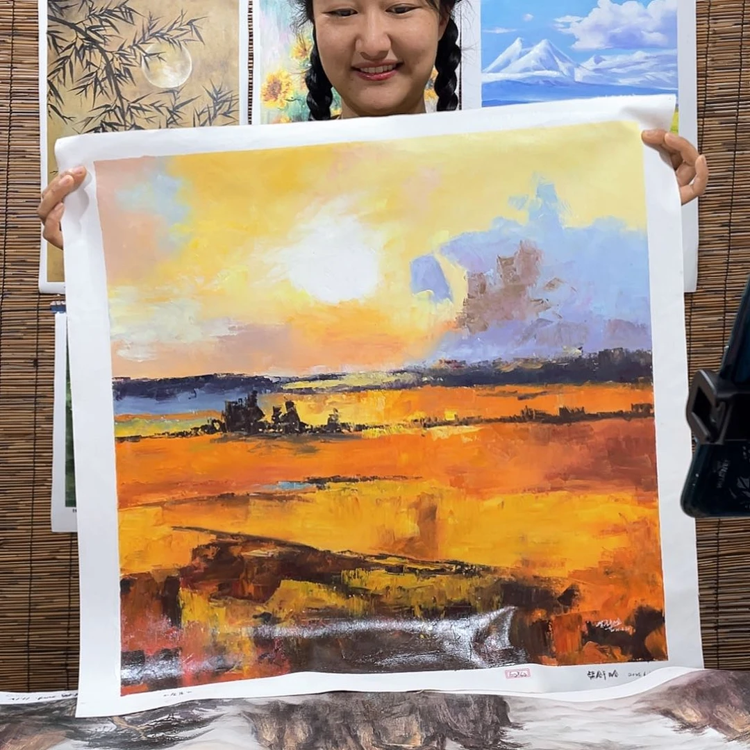 油画薇爽恭喜竞拍成功