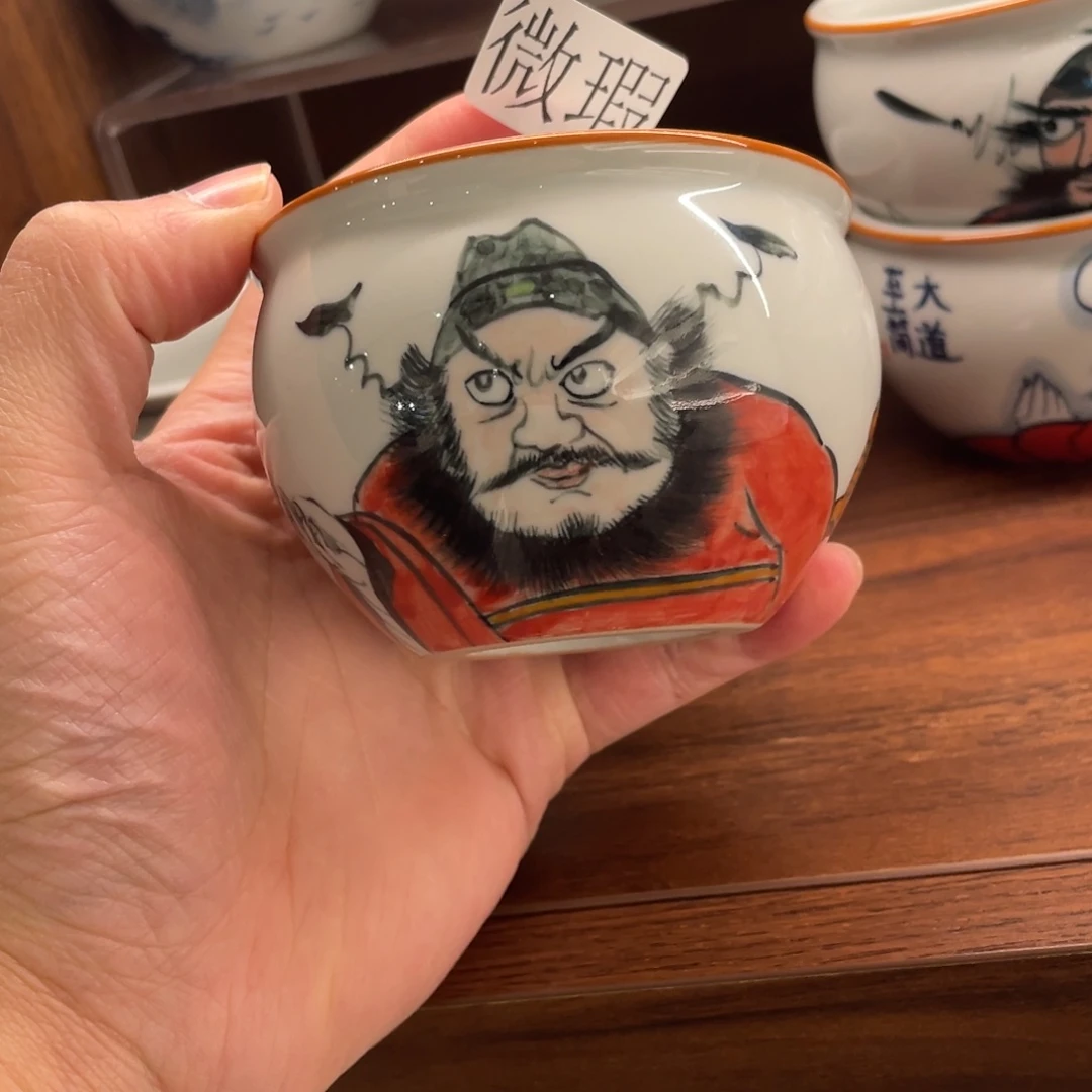 釉下手绘茶具微瑕