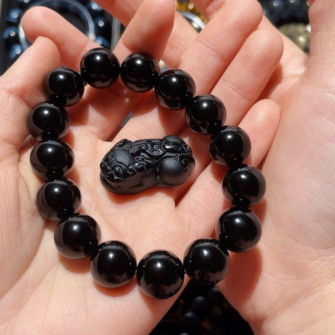 黑曜岩手链未镶嵌王*姿