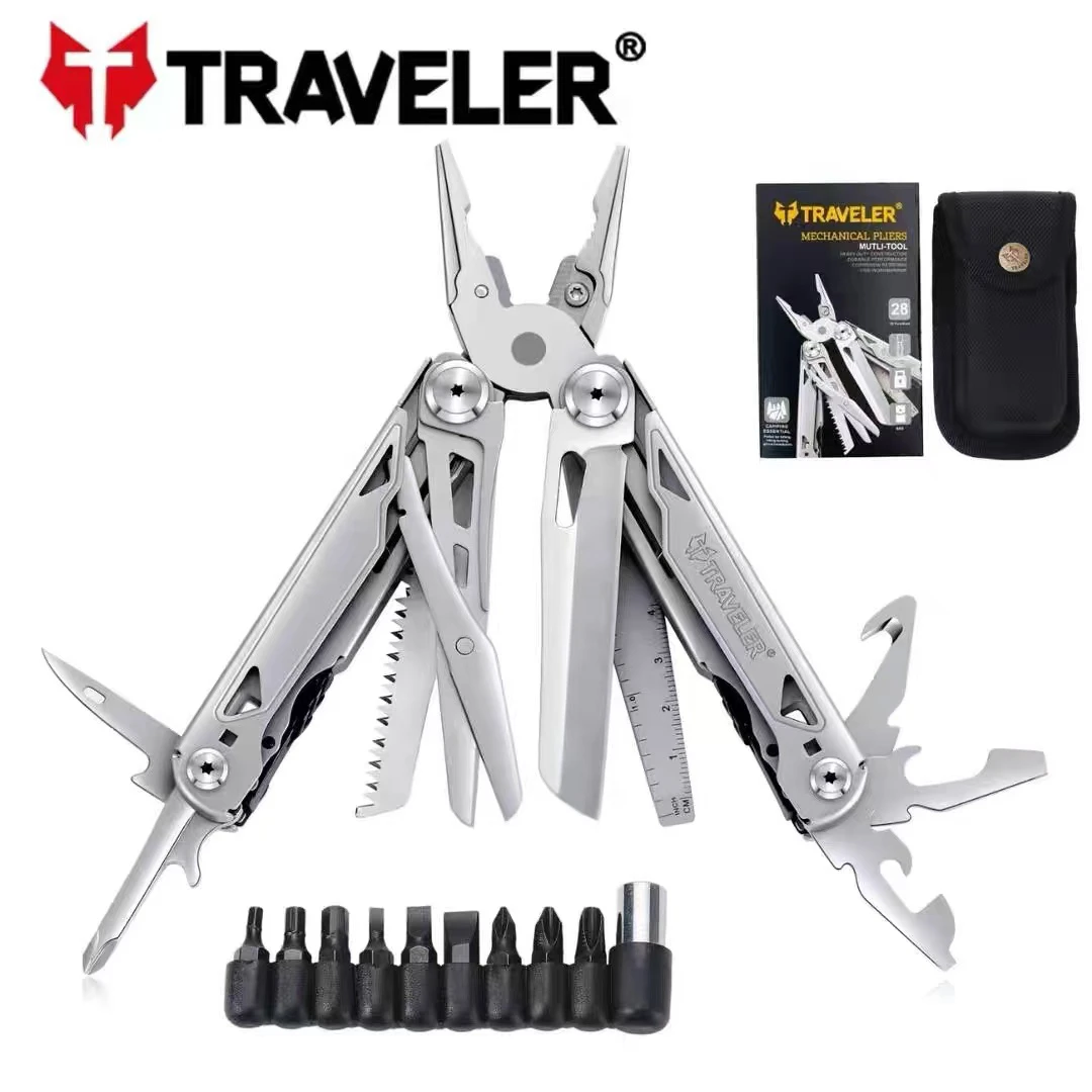 户外旅行者多功能折叠组合钳应急装备随身钓鱼车载露营实用工具