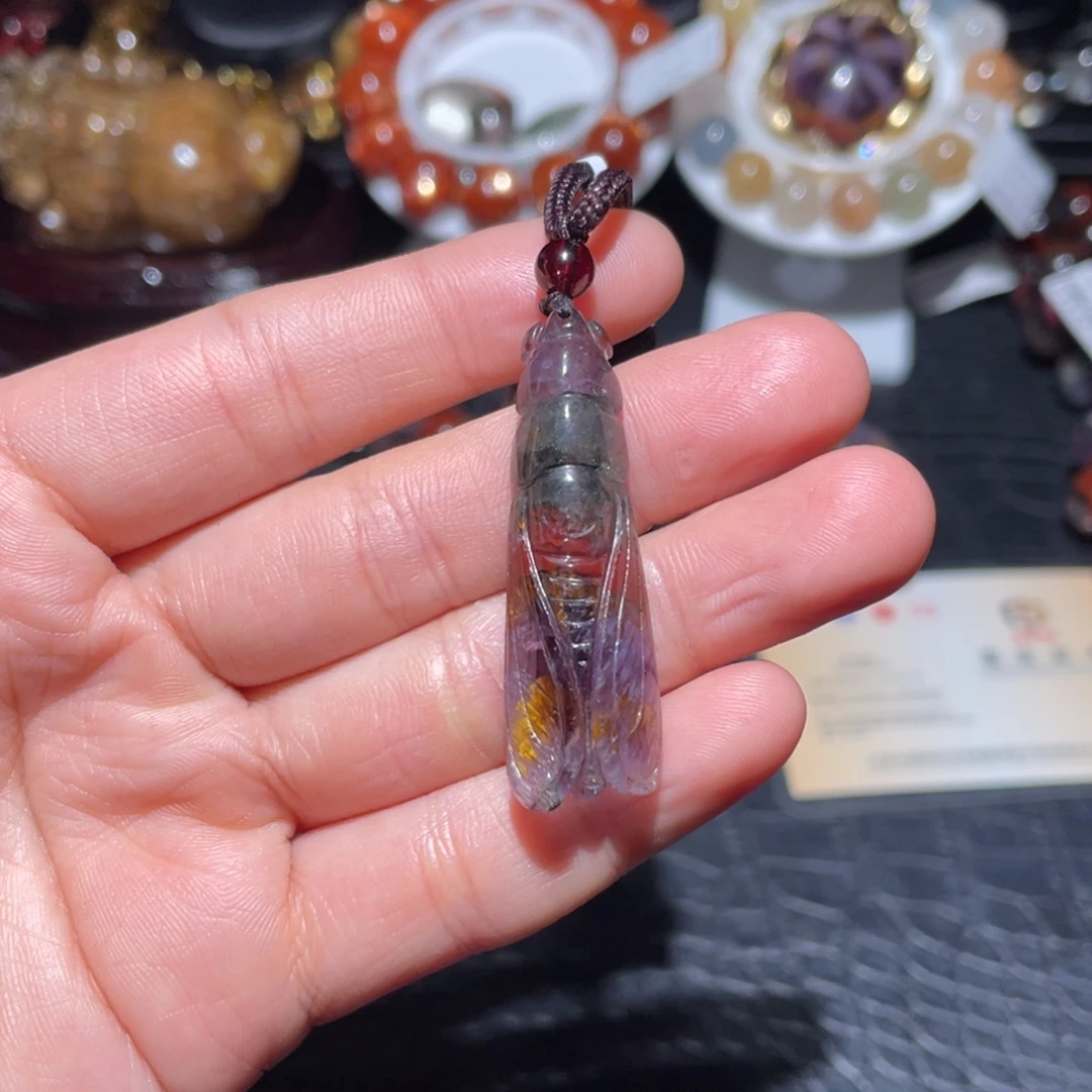 珠宝半成品未镶嵌水晶极光23吊坠