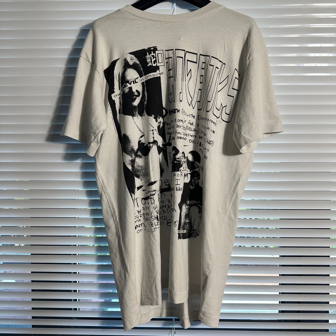 全新未使用  ERD 24SS定织面料蛇口恶魔女人像短袖s码/SL002052