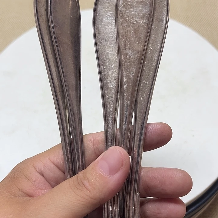 一***心贵金属欧洲中古纯银勺子勺子