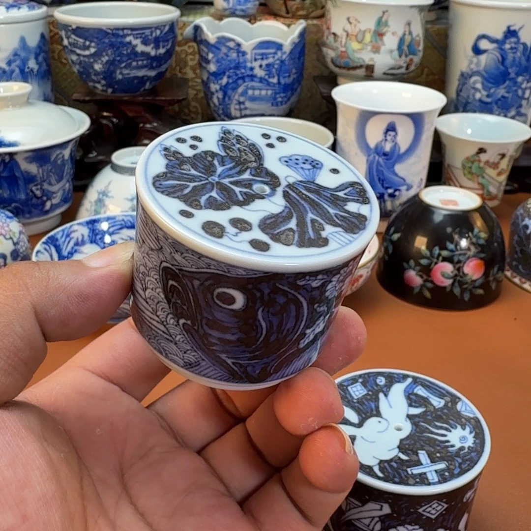 杯子陶景德镇全手工手绘陶瓷