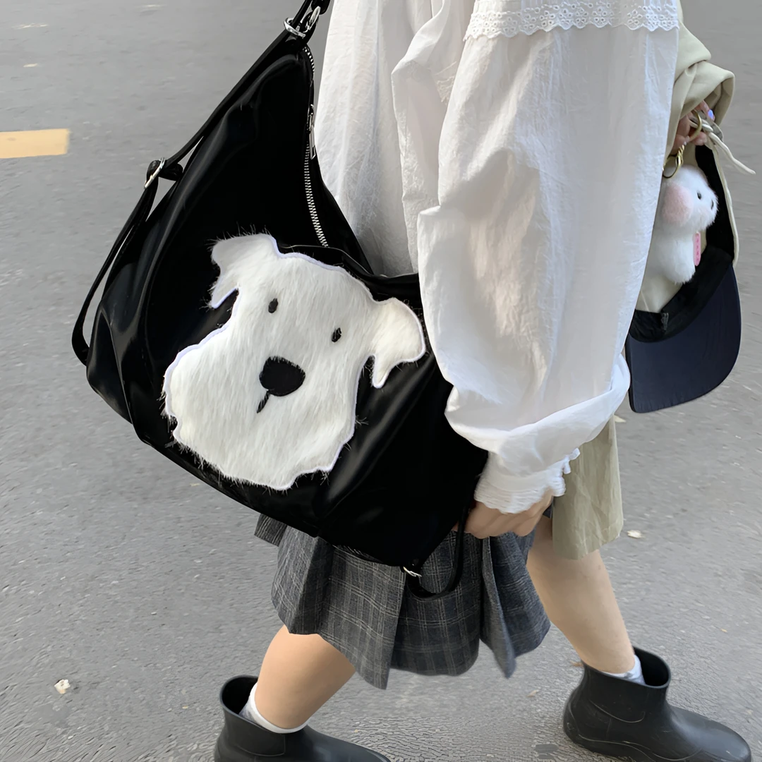 可爱西高地包包女款爆款2025新款学院风大容量托特包通勤单肩包