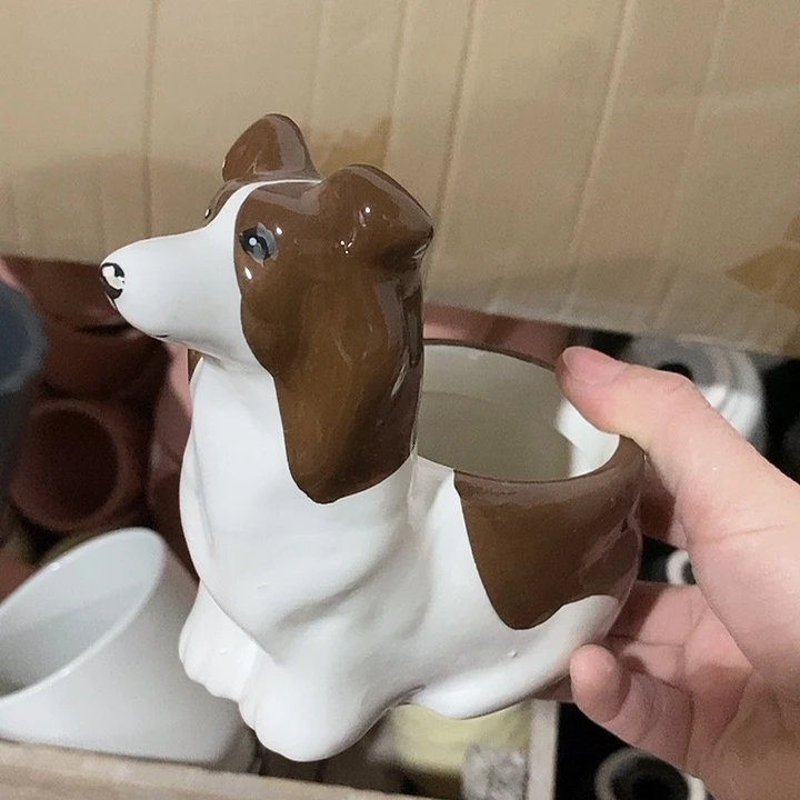 陶摆件陶盆有孔 瑕疵介意勿拍