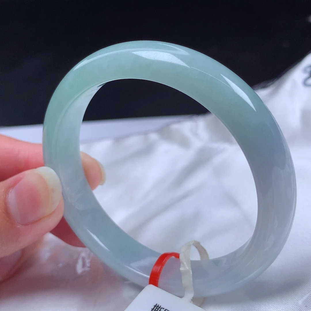 翡翠未镶嵌手镯53圈d35