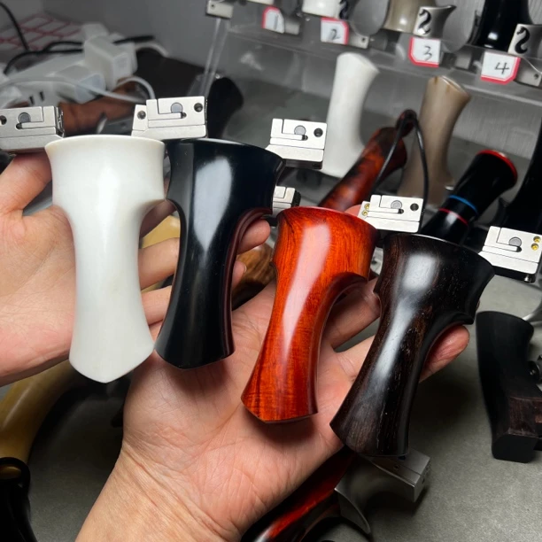 无极机械快压弓头鹿角牛角木质手柄纯手工打造手感爆表