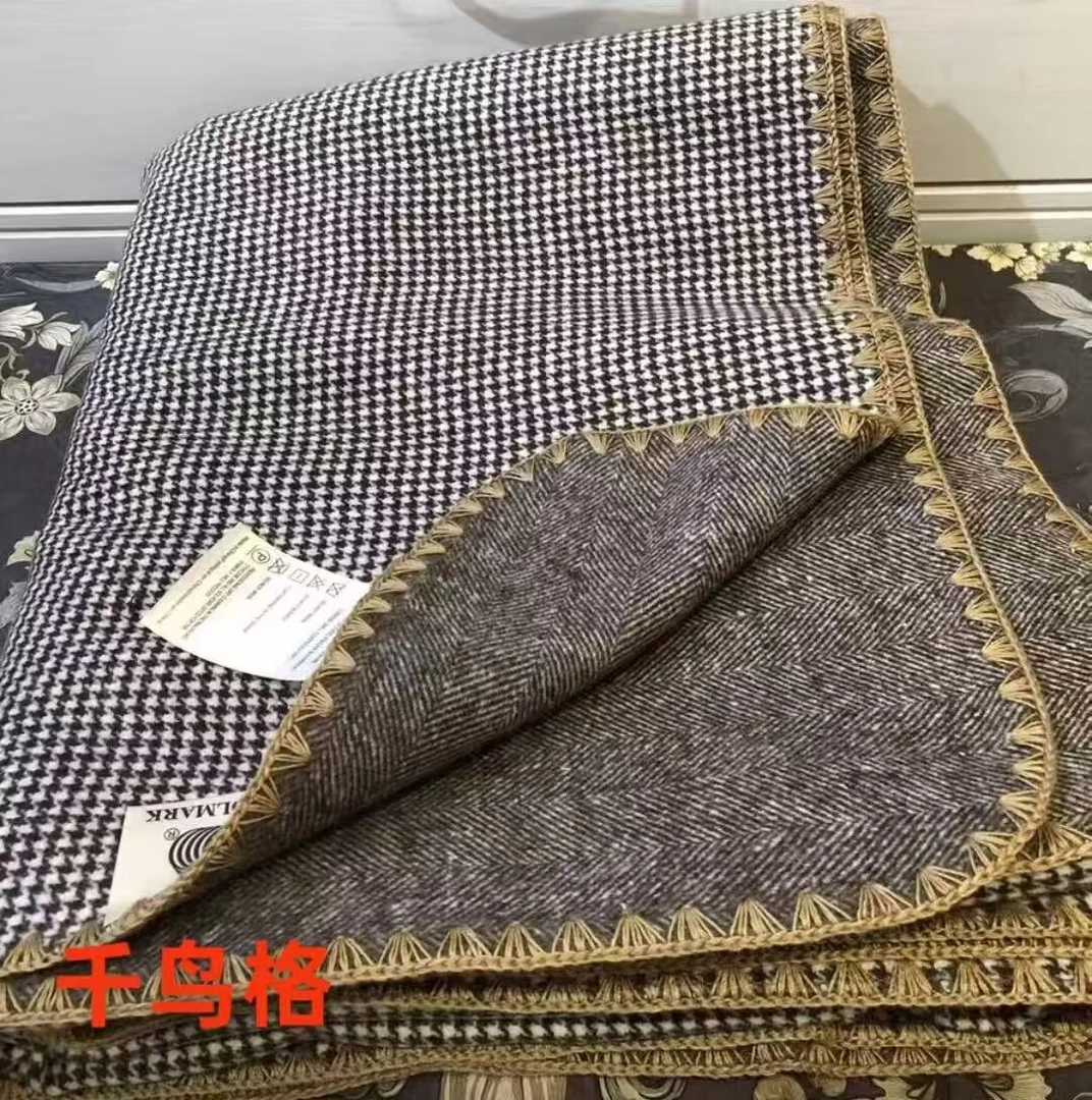 外单轻奢高端羊毛毯子加厚沙发毛毯