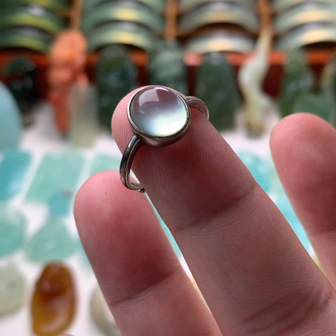 蛇纹石玉未镶嵌戒指