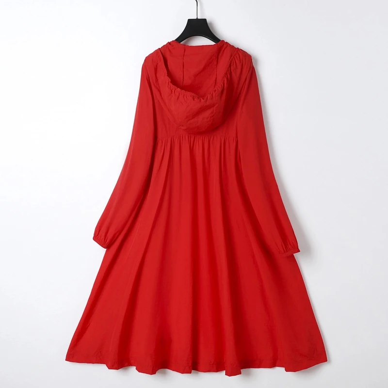 【拍一发三】防晒加大风衣大码衣女款长款休闲透气连帽高档韩版外套