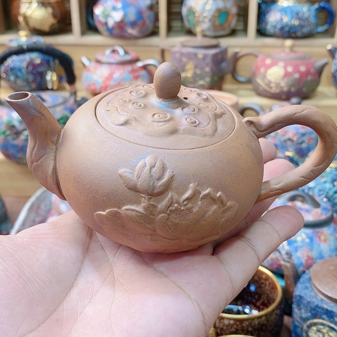 粗陶志野柴烧茶器