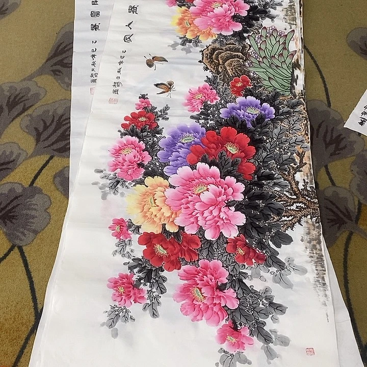 娥***姐国画牛社军70/180手绘画芯