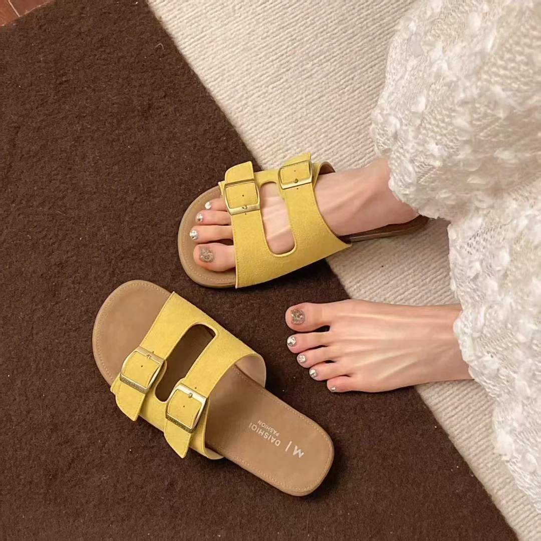 1183复古百搭软底勃肯拖鞋