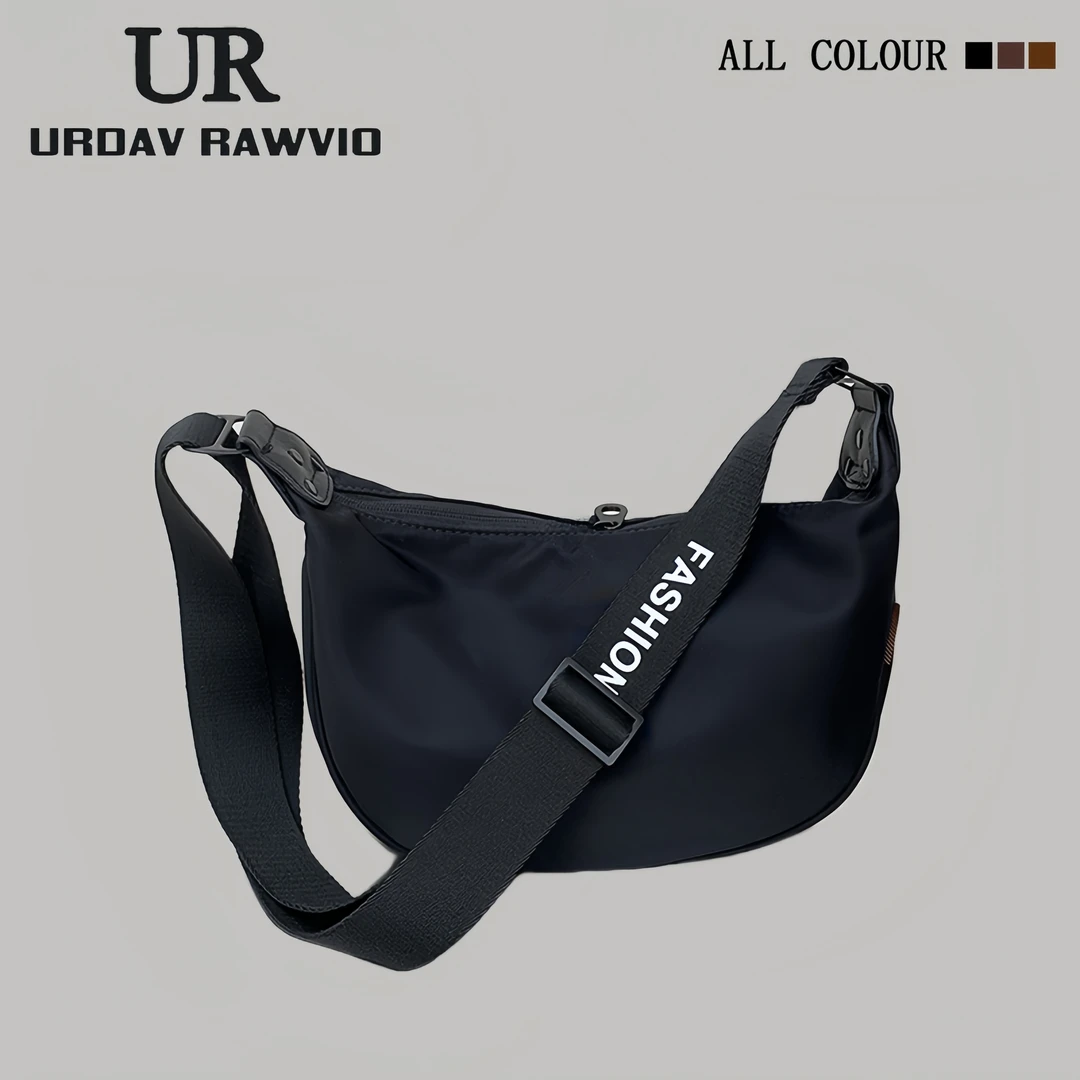 URDAV RAWVIO牛津布大容量饺子包包女2025新款百搭运动单肩斜挎包