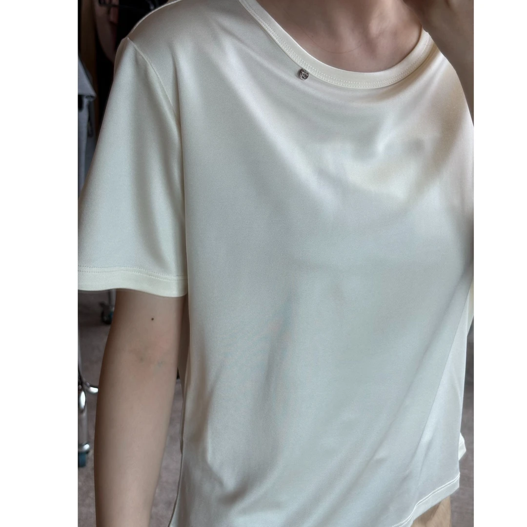 D30855南油爆款圆领短袖气质女T恤