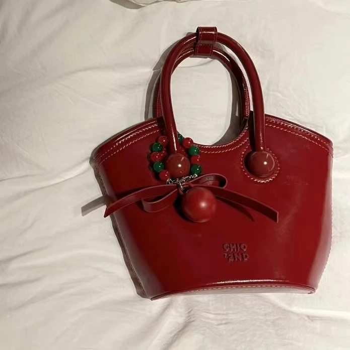南风Chio2nd 红色樱桃热恋手提托特包包女式2025新款单肩斜挎小包