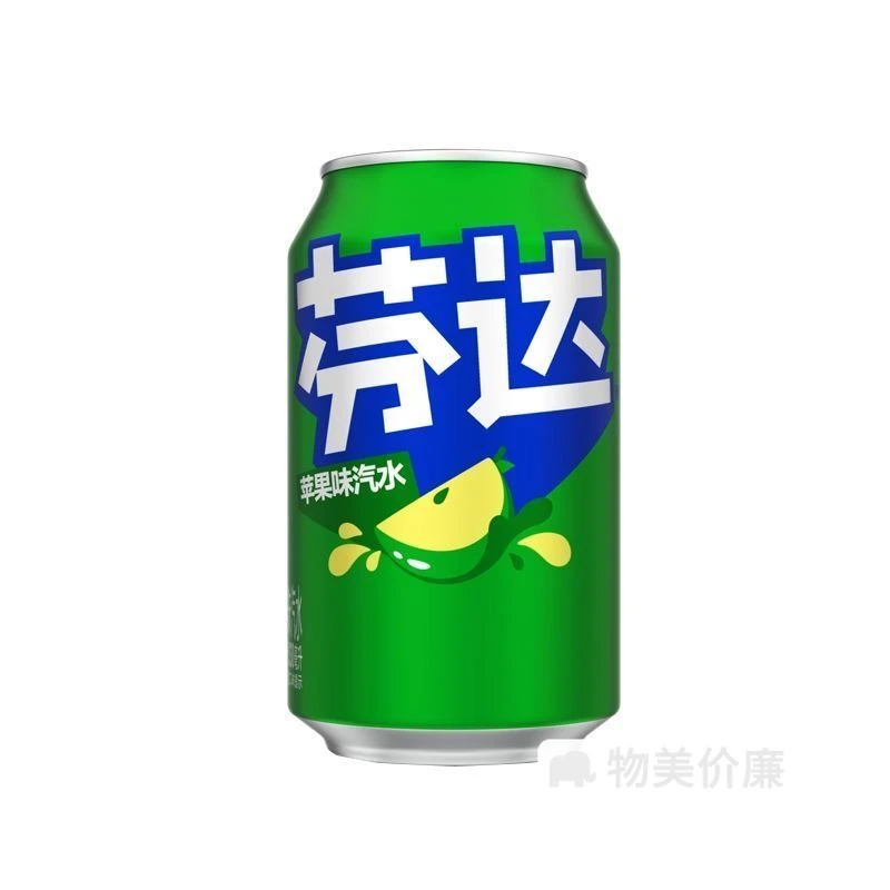 【碳酸饮料】芬达苹果味汽水胖罐330ml/罐