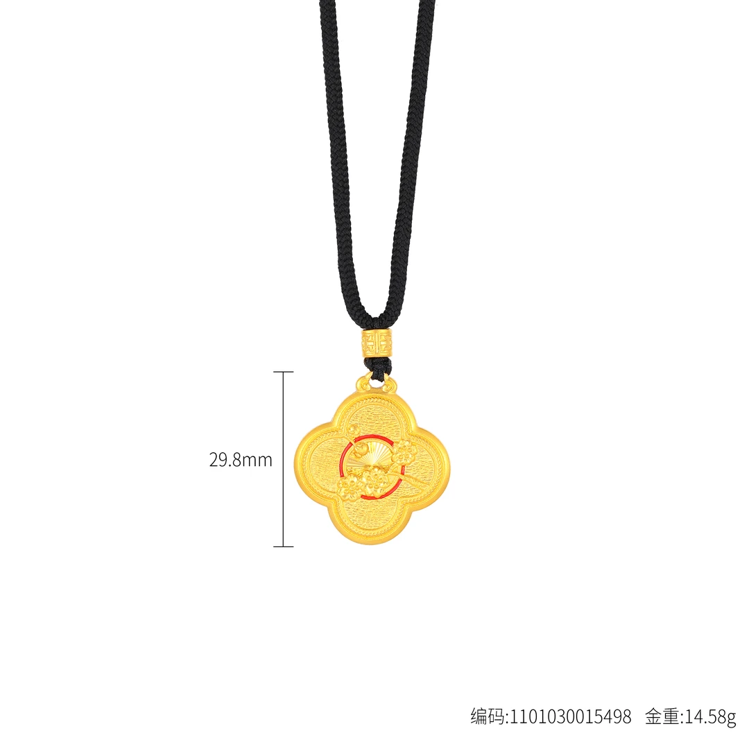 鸳鸯金楼古法国潮梅花古韵项链