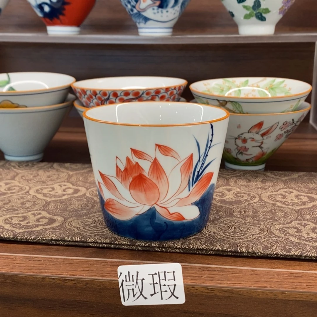釉下手绘茶具微瑕