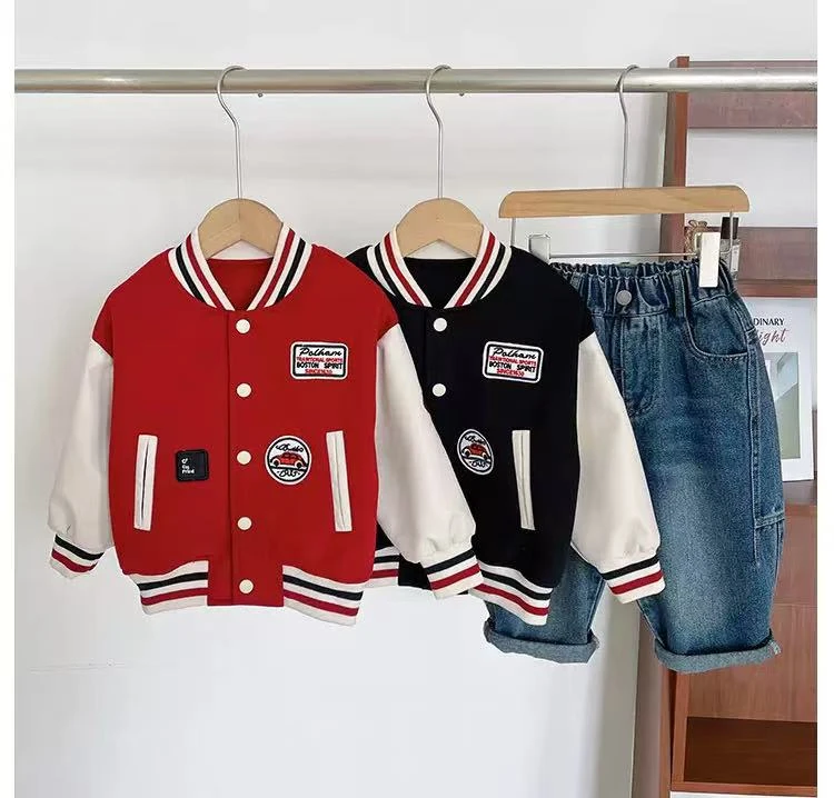 子航同款 秋季新款儿童韩版洋气棒球服外套qs7076