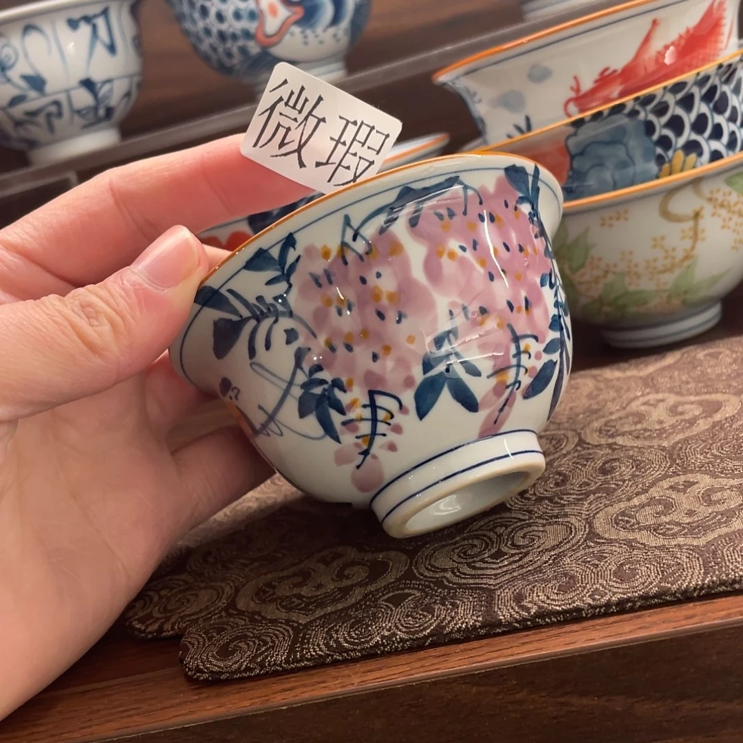 釉下手绘茶具微瑕