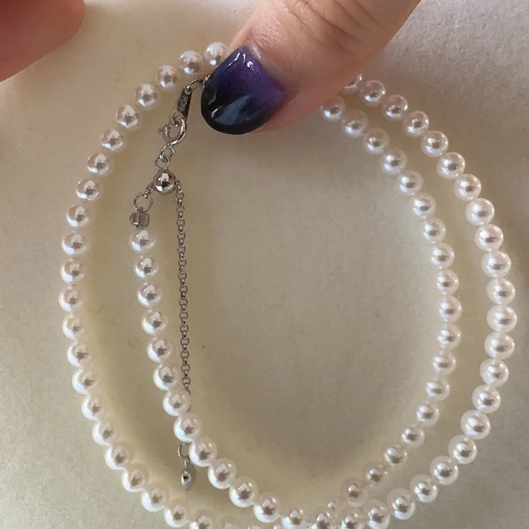 颈饰银S925镶嵌淡水珍珠4.5-5mm