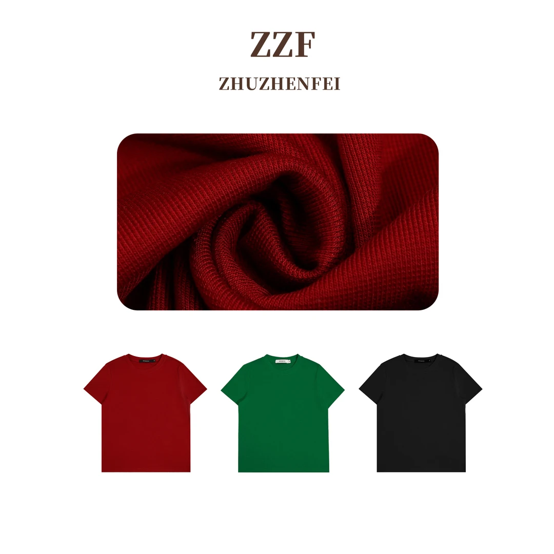 ZHUZHENFEI 莱赛尔天丝圆形修身显瘦夏季彩色T恤Z352492