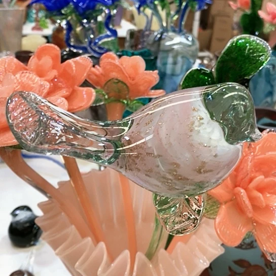 琉璃花瓶高45厘米宽度9厘米