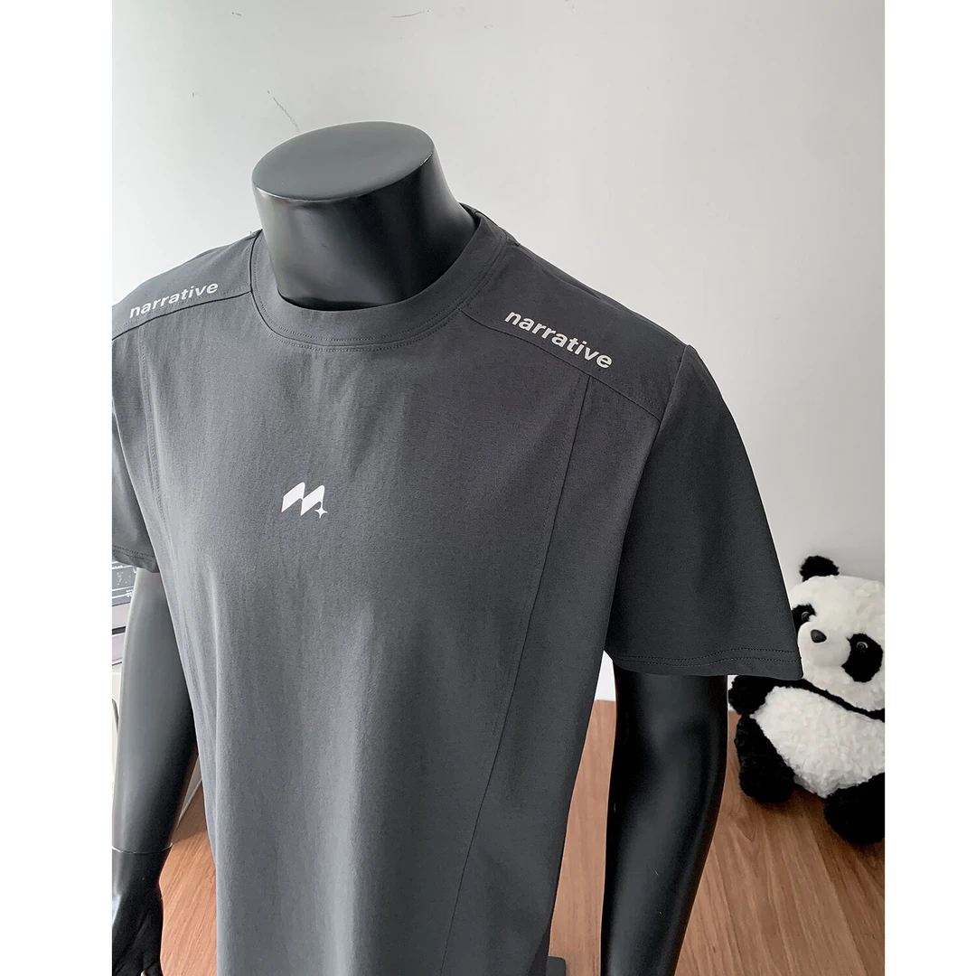 冰感速干boxy美式运动短袖t恤男夏季潮牌冰丝半袖cleanfit体恤衫